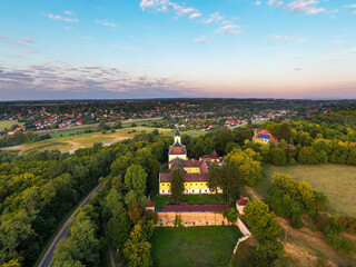 Blessed Virgin basilica in Godollo city Hungary. The Roman catholic church built by Antal...