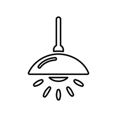 Lamp, light outline icon. Line art design.