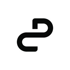 Letter DC black and white logo design inspiration
