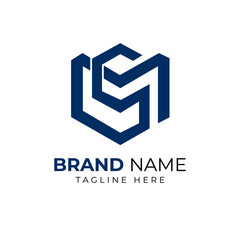 Initial MS SM vector modern style and minimalist logo design