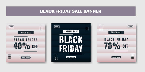 Black friday sale post banner, fashion market design