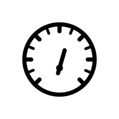 Speedometer icon vector. tachometer illustration sign. measuring device symbol. Display with measurement logo.