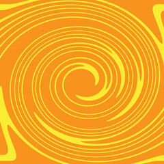 
Fiery spiral abstract colors. The colors are a solid yellow and orange
