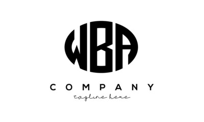 WBA three Letters creative circle logo design