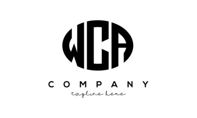 WCA three Letters creative circle logo design