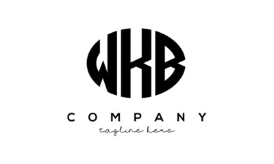 WKB three Letters creative circle logo design