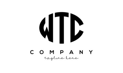 WTC three Letters creative circle logo design