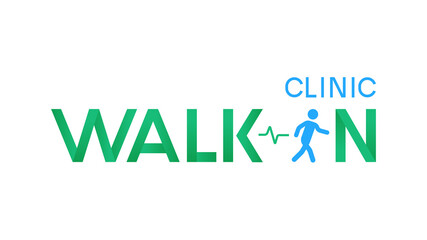 Walk-in clinic letter sign logo