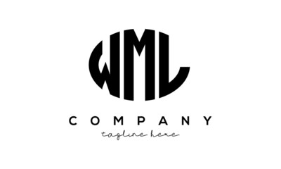 WML three Letters creative circle logo design