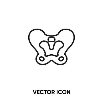 Pelvis vector icon. Modern, simple flat vector illustration for website or mobile app.Hip symbol, logo illustration. Pixel perfect vector graphics	