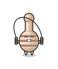 honey dipper character cartoon with skipping rope