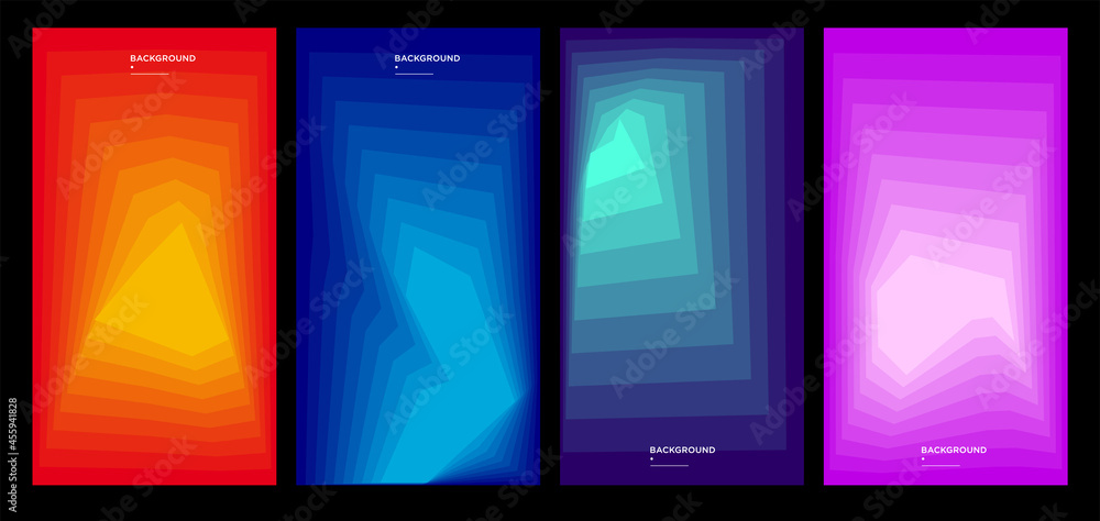 Poster vector colorful geometric gradient background for banner