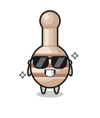 Cartoon mascot of honey dipper with cool gesture
