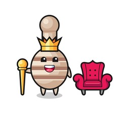 Mascot cartoon of honey dipper as a king