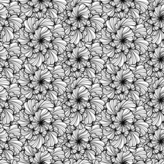 Vector abstract floral elements seamless pattern