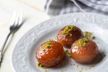 Traditional delicious Turkish dessert, Turkish name; Kemalpasa tatlisi