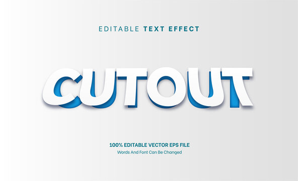 Cutout Paper Emboss 3D Editable Text Effect, Editable Font Style