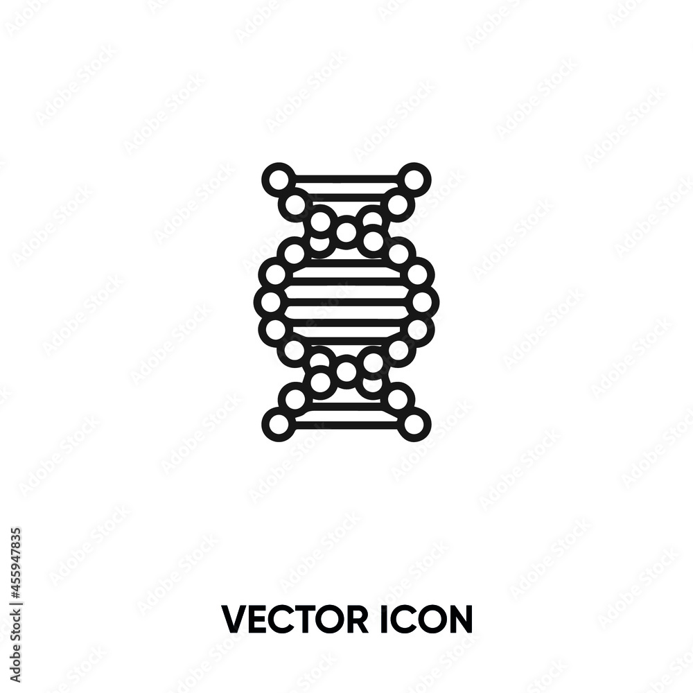 Poster dna structure vector icon. modern, simple flat vector illustration for website or mobile app.dna or 