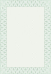Guilloche grid and frame for certificate and diploma design, vector background