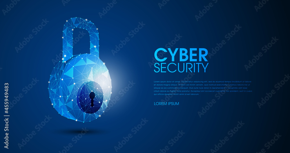Aufkleber computer network internet cyber security background. cyber crime vector illustration. digital lock v