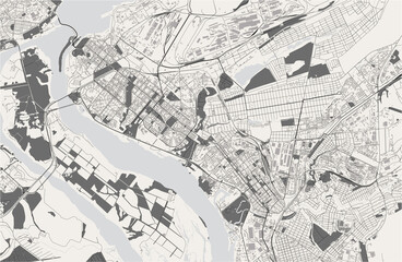 Obraz na płótnie Canvas map of the city of Zaporizhzhia, Ukraine