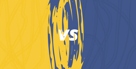 Versus. Vs screen template with divider.