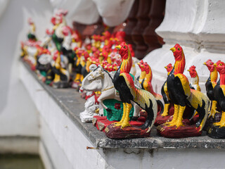 The statue of a gamecock that is used to worship sacred things in Thailand.
 - obrazy, fototapety, plakaty
