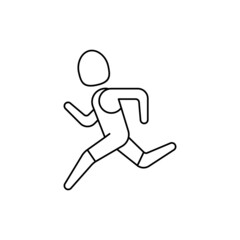 Marathon runner thin line icon. Sportsman. Modern vector illustration.