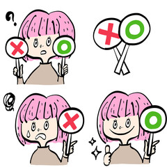 A woman with the correct answer and a cross plate