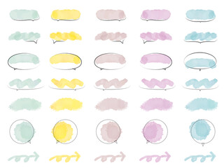 水彩タッチ　吹き出し	
