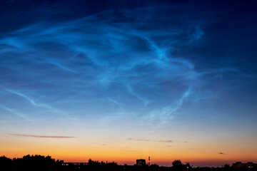 Noctilucent clouds. Tallinn, Estonia