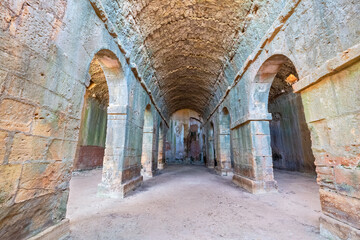 Ancient Roman cistern in Aptera. Crete, Greece