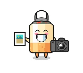 Character Illustration of cigarette as a photographer
