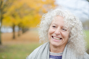 Fototapeta na wymiar Portrait smiling, affectionate senior woman