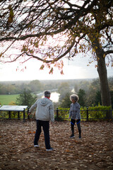 Smiling, affectionate senior couple doing exercise