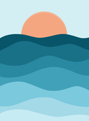 Aesthetic Sunset by the sea