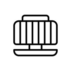 BBQ vector icon. Grill illustration sign. Barbecue symbol.