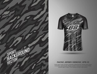 T-shirt and long sleeve designs sports abstract background for extreme jersey team, racing, cycling, football, gaming and sport livery.