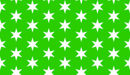 Seamless green and white vintage magic hexagonal stars textile geometric pattern vector
