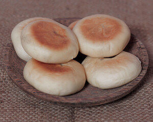 Bakpia cake mockup. Bakpia consists of milled flour baked with various fillings. Bakpia filled with chocolate is suitable to be consumed in the morning as a breakfast menu or snack during the day. Foc
