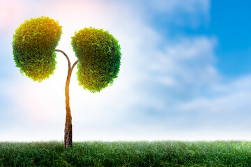 Trees (kidneys), 3D environmental and medical concepts