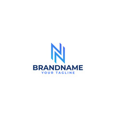 initial letter n nn nnn monogram logo design. minimal vector graphic alphabet symbol template.