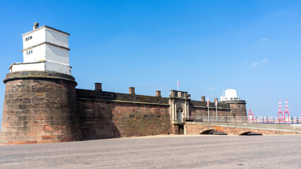 Fort Perch Rock  a former defence installation situated at the mouth of Liverpool Bay in New Brighton.