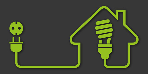 Logo maison et énergie.