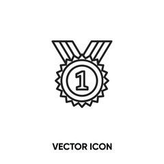 Gold medal vector icon. Modern, simple flat vector illustration for website or mobile app.Olimpic game symbol, logo illustration. Pixel perfect vector graphics	