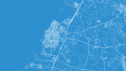 Urban vector city map of Ashkelton, Israel, middle east