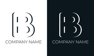 Initial letter b logo vector design template. Creative modern trendy b typography and black colors.