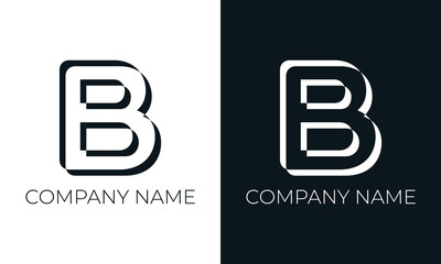 Initial letter b logo vector design template. Creative modern trendy b typography and black colors.