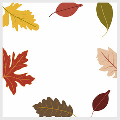 Seamless pattern with autumn oak leaves in orange, Can be used for wallpaper, digital paper, pattern fills, web page background, scrapbook, autumn greeting cards.
