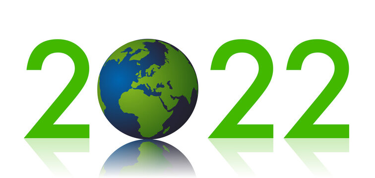 Carte de vœux 2022, sur la protection de l’environnement, l’écologie et la lutte contre le dérèglement climatique avec les énergie renouvelable.